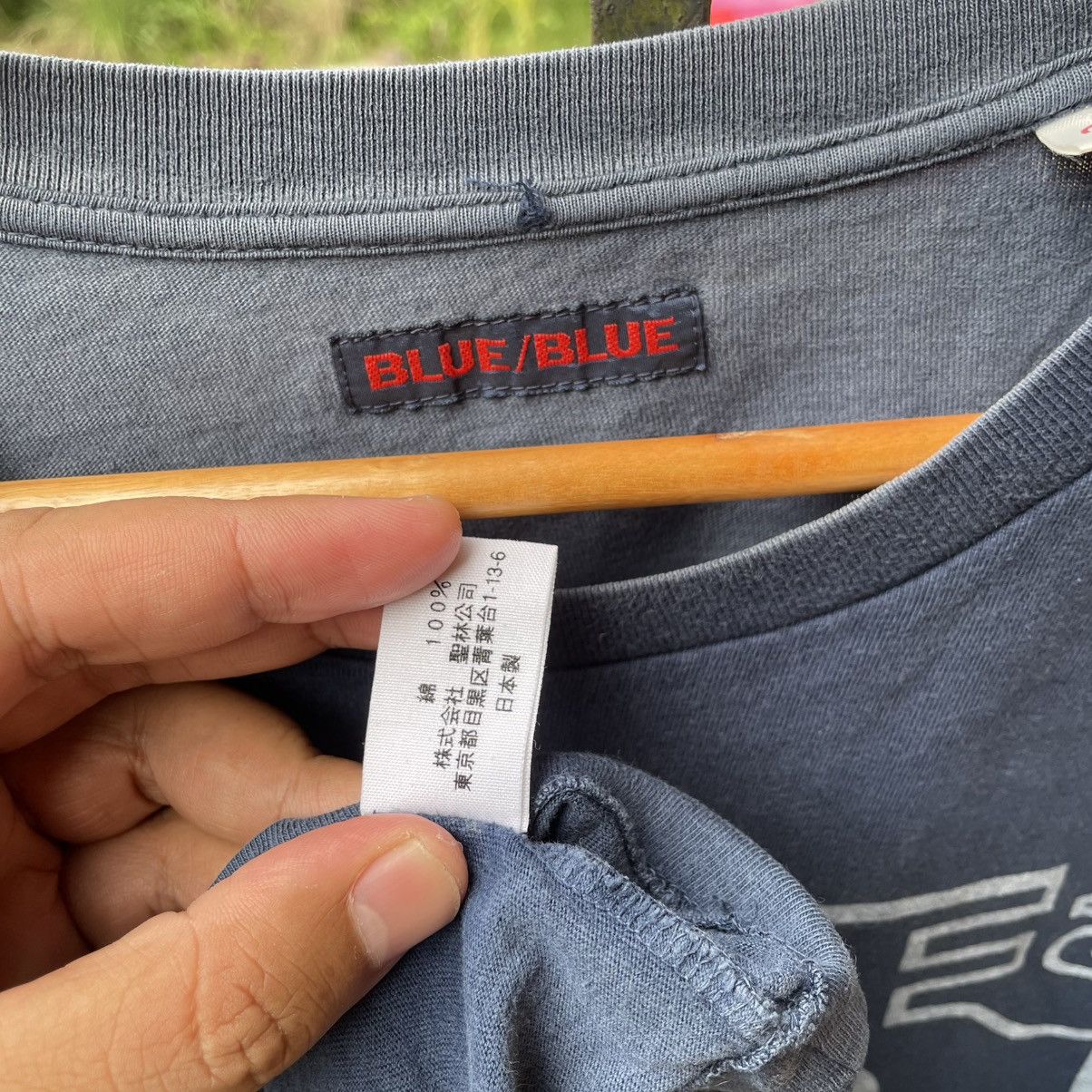 Blue Blue Japan 🔥🇯🇵Vintage Blue Blue Japan Big Logo Spellout Sun Faded Tee Size US M / EU 48-50 / 2 - 8 Thumbnail