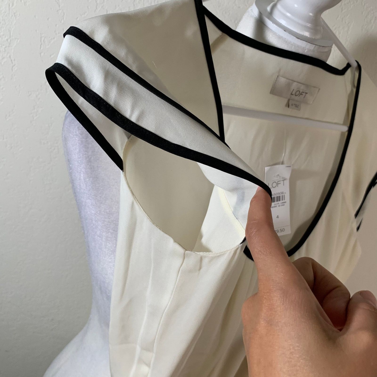 Loft Loft Women's White Dress Size 4 (NWT) Size S / US 4 / IT 40 - 4 Thumbnail