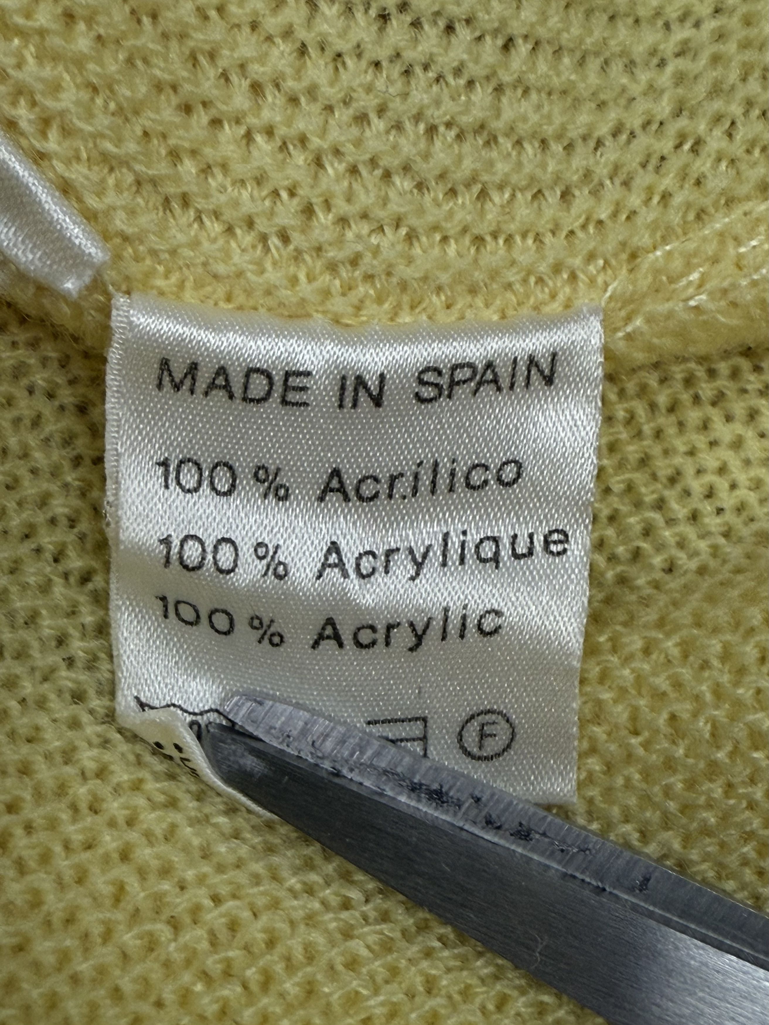 Lacoste Vintage 90s Lacoste Made in Spain Sweater Yellow Style Size US L / EU 52-54 / 3 - 5 Thumbnail