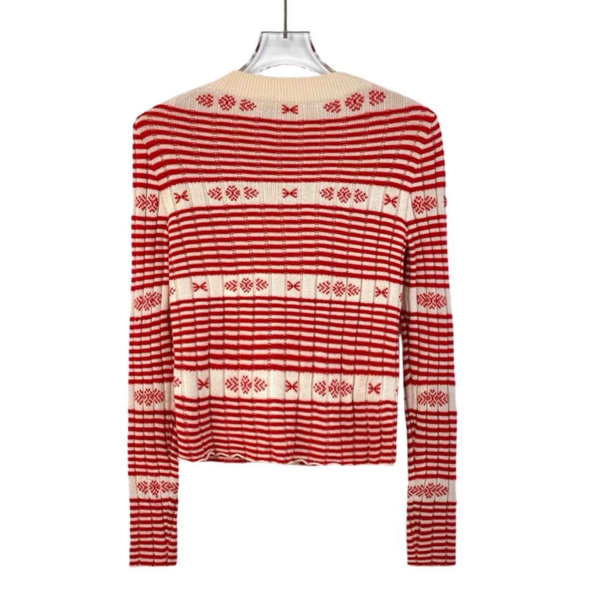 Miu Miu MiuMiu Wool V-neck Long Sleeve Knitted Dress K26WX Size S / US 4 / IT 40 - 2 Thumbnail