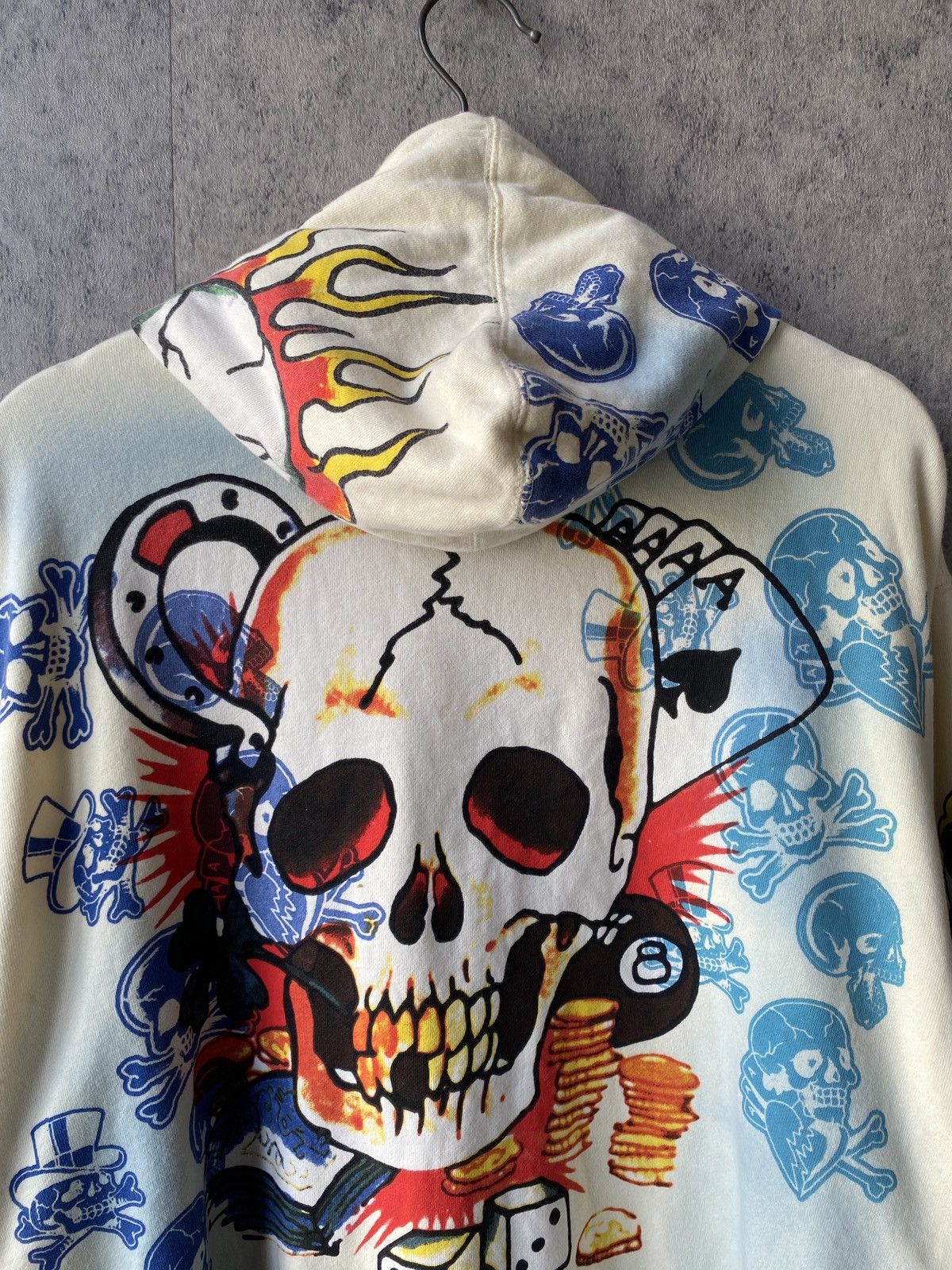 Ed Hardy 2000s Ed Hardy By Christian Audigier Destroyed Tattoo Hoodie Size US XL / EU 56 / 4 - 15 Thumbnail