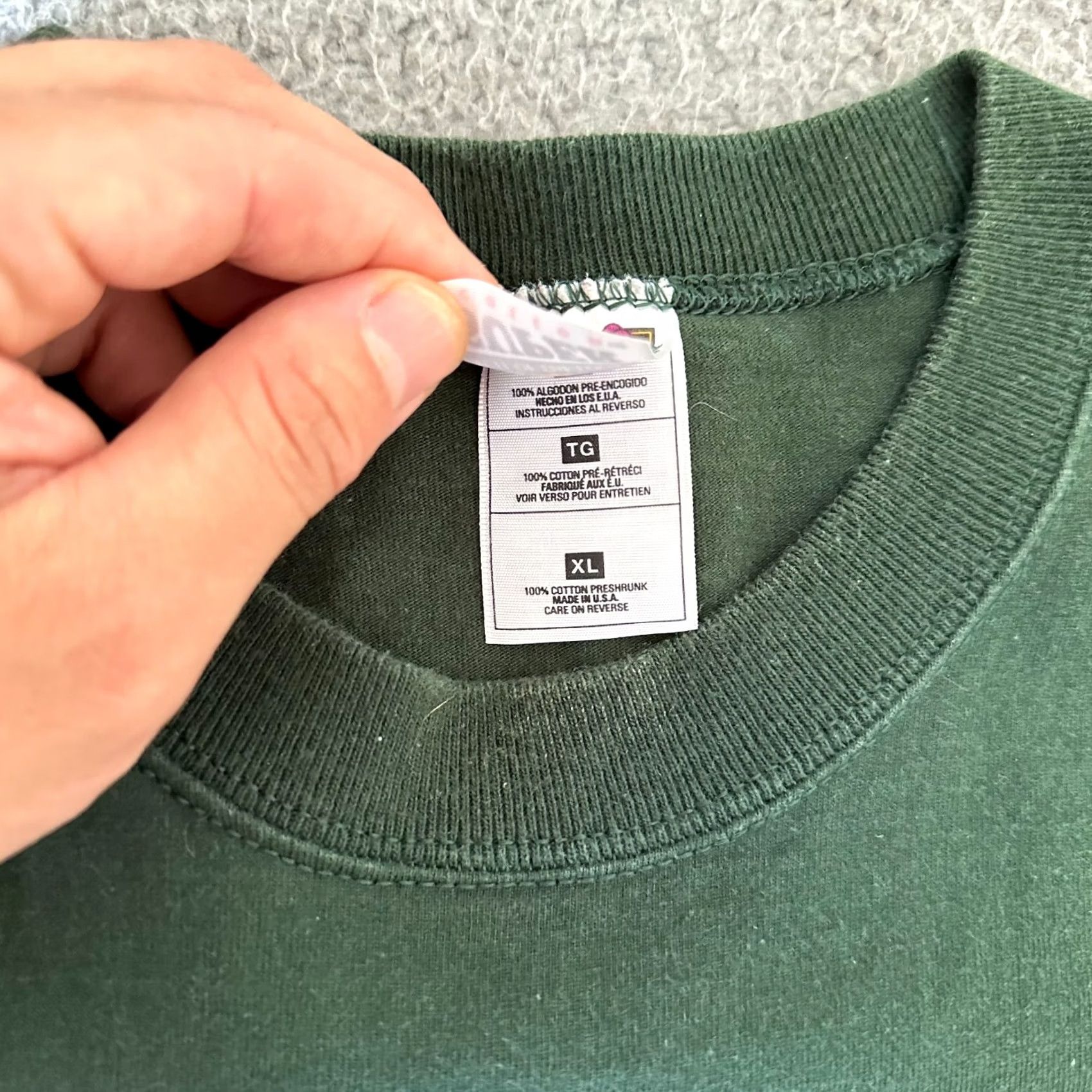 Fruit Of The Loom VINTAGE Fruit of the Loom Shirt Mens XL Green Made in USA Heavy Size US XL / EU 56 / 4 - 5 Thumbnail