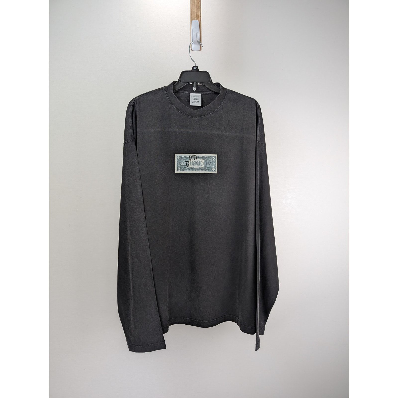 o1rshd1 Dollar Bill Long sleeve S T-Shirt in Black