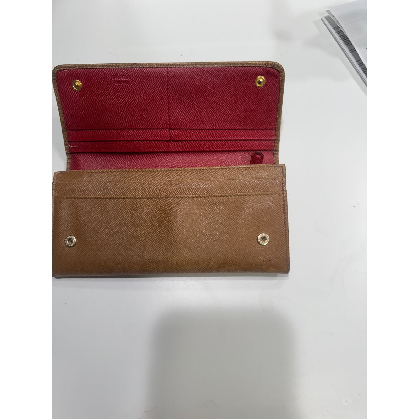 Prada Prada Brown Leather wallet Size ONE SIZE - 6 Thumbnail