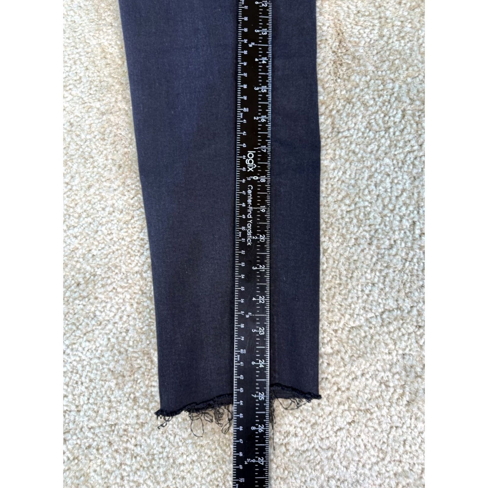Vintage CURVE Black Raw Hem Stretch Denim Jegging Women's Jeans 12 30in 25in Size 34" / US 12 / IT 48 - 7 Thumbnail