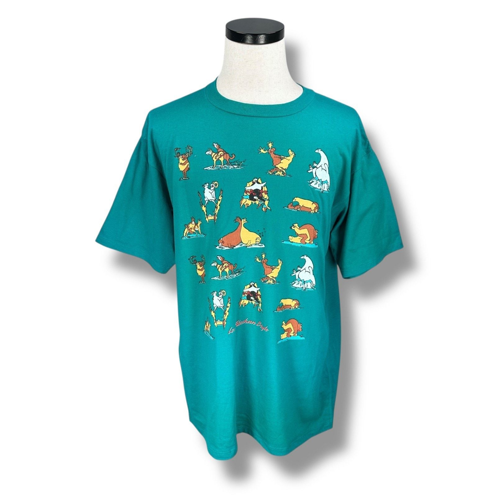 Jerzees VTG Love Alaskan Animal Sex T-Shirt Men's XL Blue USA 90s Size US XL / EU 56 / 4 - 1 Thumbnail
