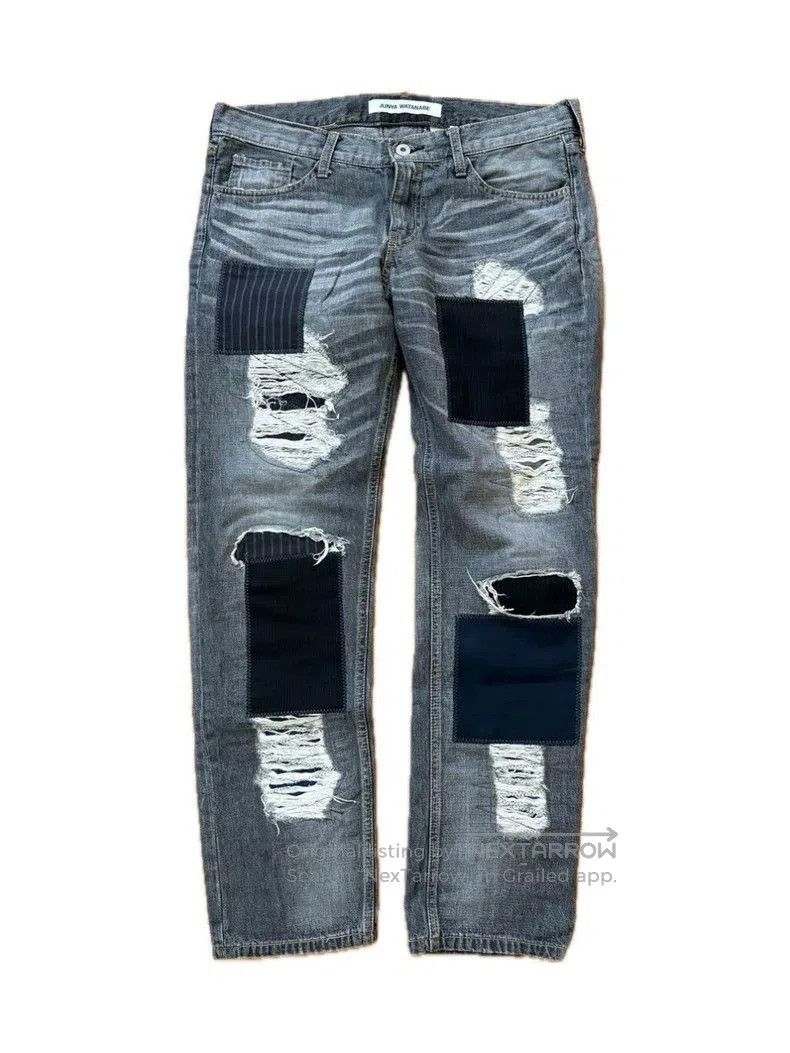 Junya Watanabe Junya Watanabe Distressed Patchwork Denim Jeans. Size US 33 - 1 Thumbnail