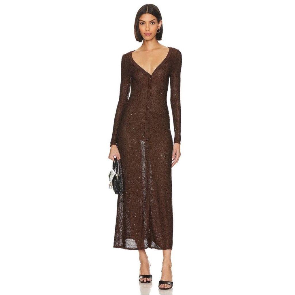 MISA Los Angeles MISA Los Angeles Rafael Cardigan Dress, Size: M Size M / US 6-8 / IT 42-44 - 6 Thumbnail