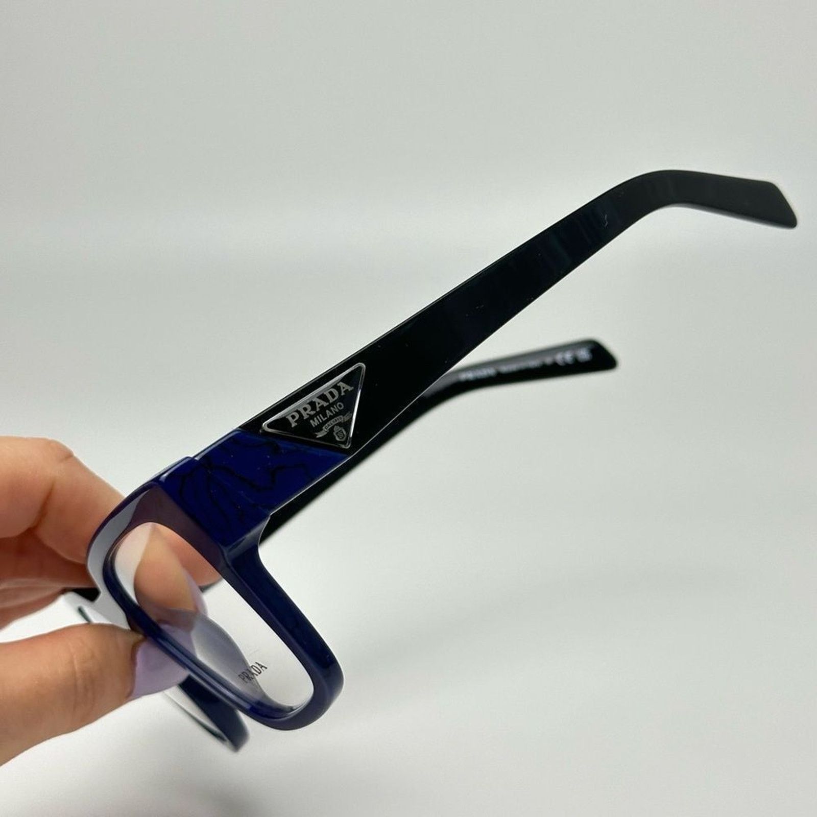 Prada PRADA Eyeglasses PR08ZV 18D101 Baltic Marble Demo Lens NEW Size ONE SIZE - 3 Thumbnail