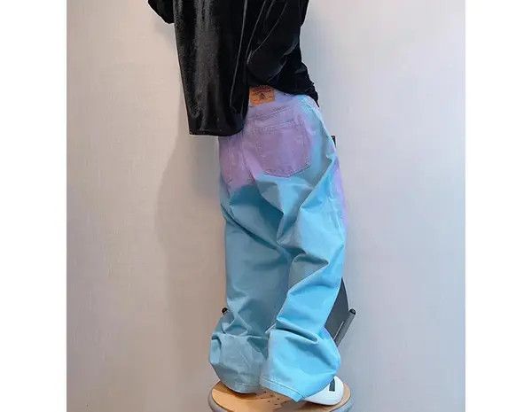 Jean Kikuchi x Kamon Trendy Gradient Baggy Jeans Size US 32 / EU 48 - 8 Thumbnail