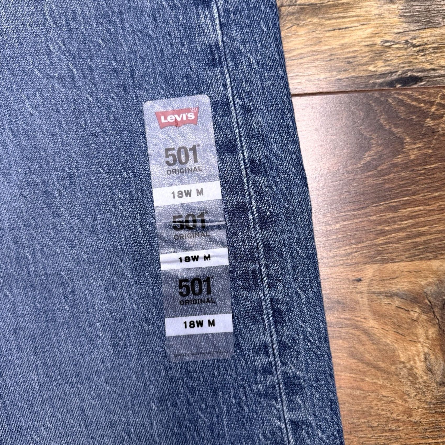 Levi's Levi's 501 Original Straight Jeans Womens 18W High Rise Stretch Denim 5-Pocket Blue NWT Size 40" / US 18 - 6 Thumbnail