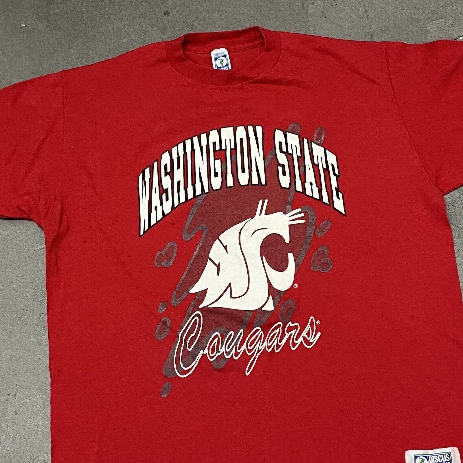 Vintage VTG 1990’s Discus Washington St. Cougars Graphic T-shirt XL Size US XL / EU 56 / 4 - 2 Thumbnail