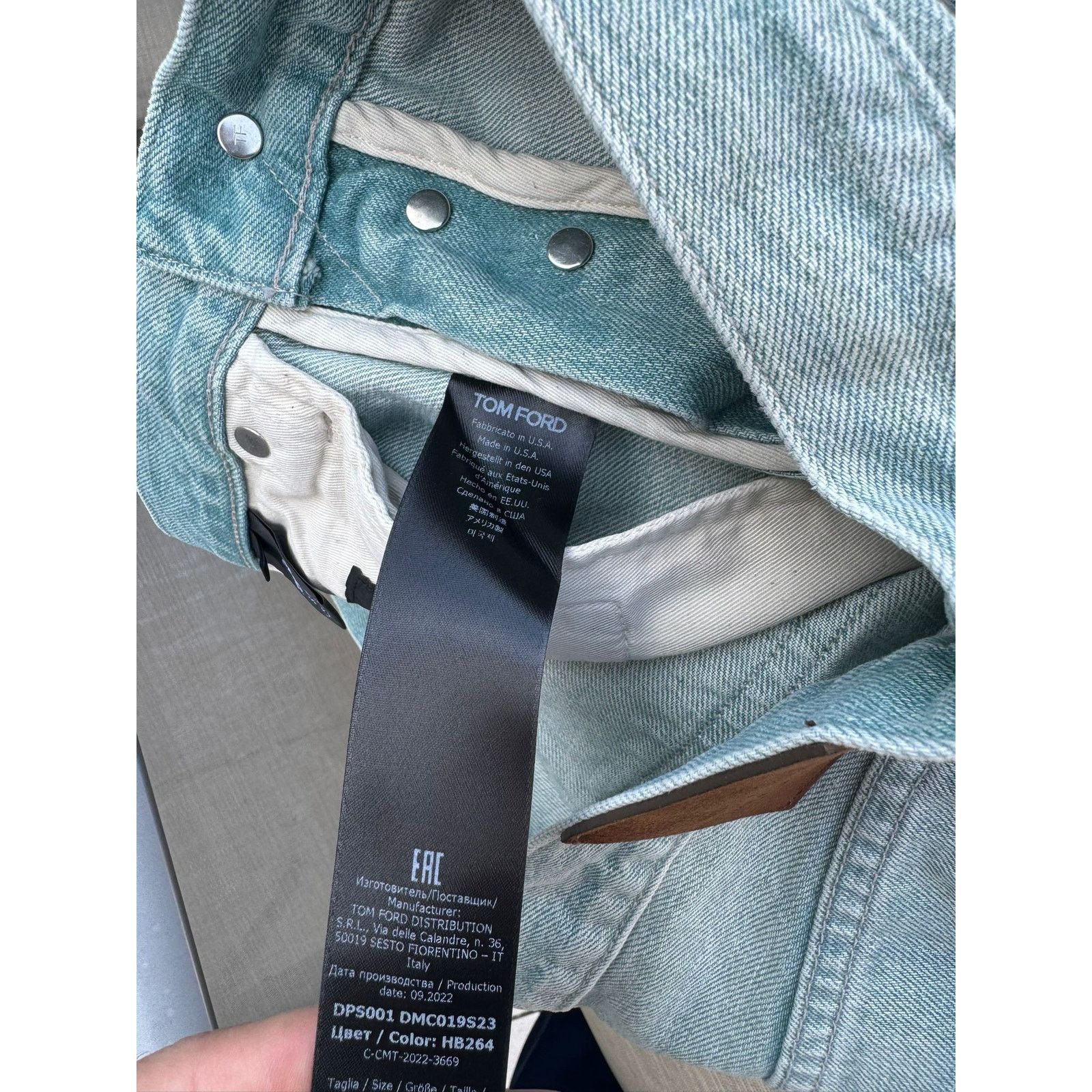 o1rshd1 Slim Fit Denim in Jade Blue