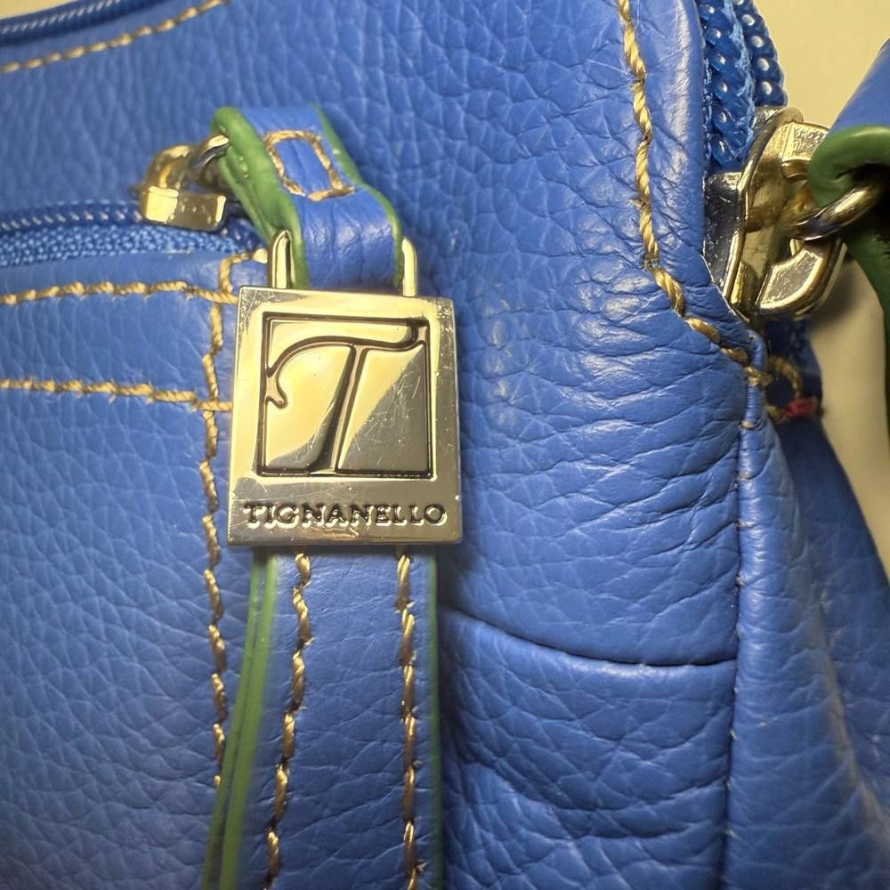 Designer Tignanello FUNCTIONISTA X-Body Leather Crossbody Royal Blue Size ONE SIZE - 7 Thumbnail