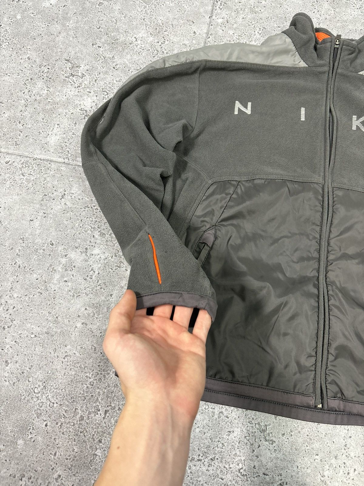 Nike × Vintage 90s Fleece ZIP Up Jacket Nike Swoosh Logo Vintage Hype Y2K Size US S / EU 44-46 / 1 - 4 Thumbnail
