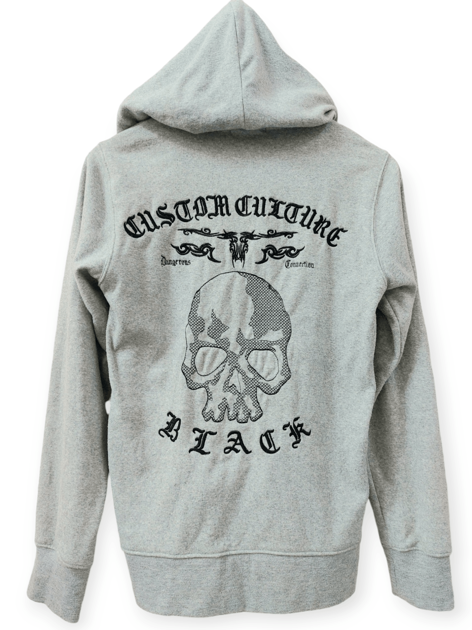 Vintage Custom Culture Real Snake Skin Part Skull Hoodie Size US M / EU 48-50 / 2 - 6 Thumbnail