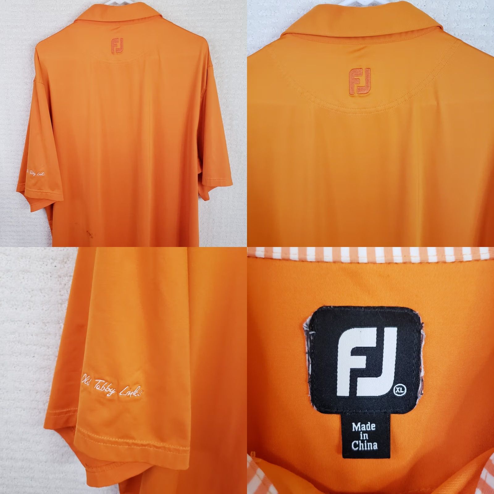 Footjoy FootJoy Polo Shirt Short Sleeve Moisure Wicking Orange XL Men Footjoy Golf Pos Old Tabby Links Polo Size US XL / EU 56 / 4 - 8 Thumbnail