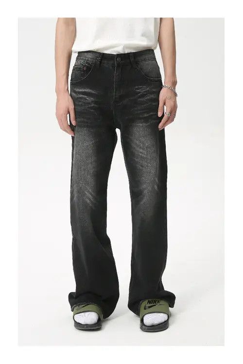 Other Black Vintage Washed Relaxed Flared Jeans Size US 32 / EU 48 - 1 Thumbnail