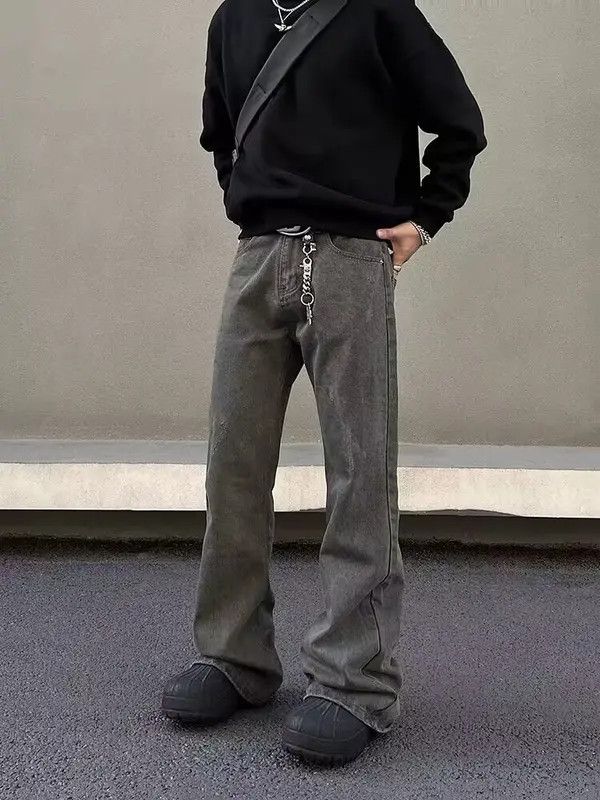VIBE Vintage washed straight-leg bootcut draped jeans Size US 32 / EU 48 - 5 Thumbnail