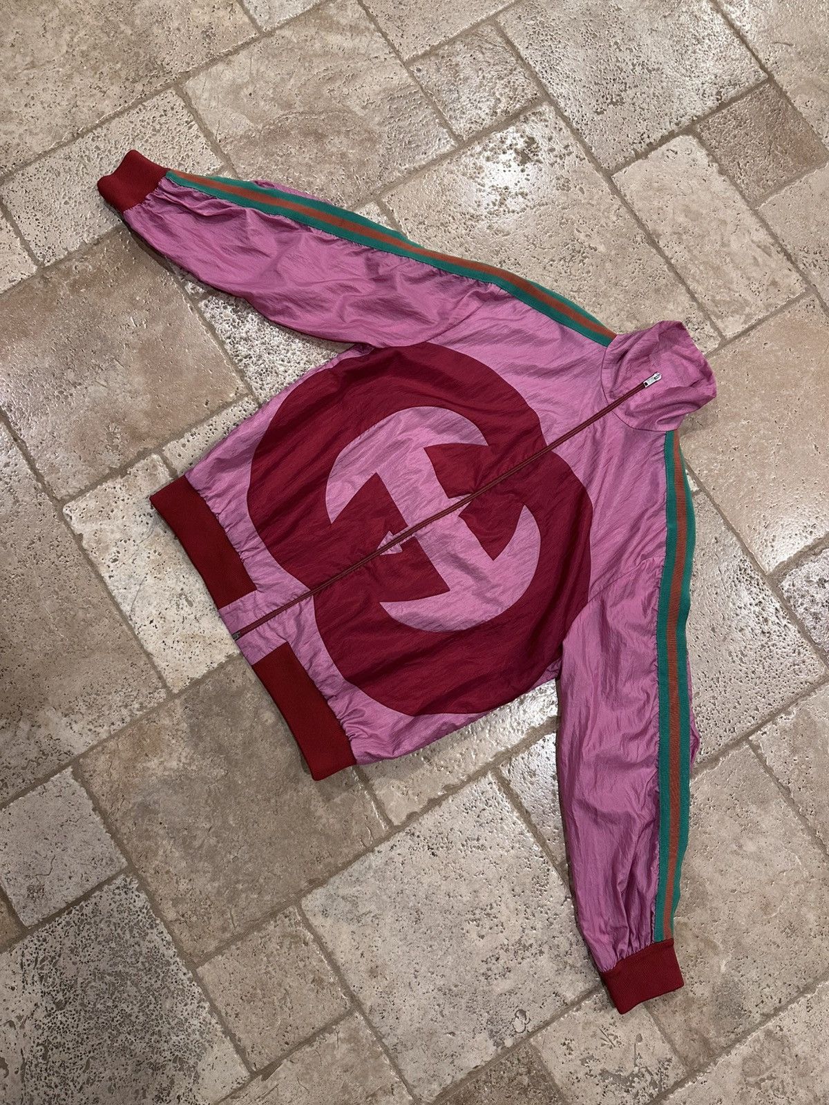 Gucci Gucci GG Logo Pink Zip Up Windbreaker Technical 2018 Jacket Size US M / EU 48-50 / 2 - 4 Thumbnail