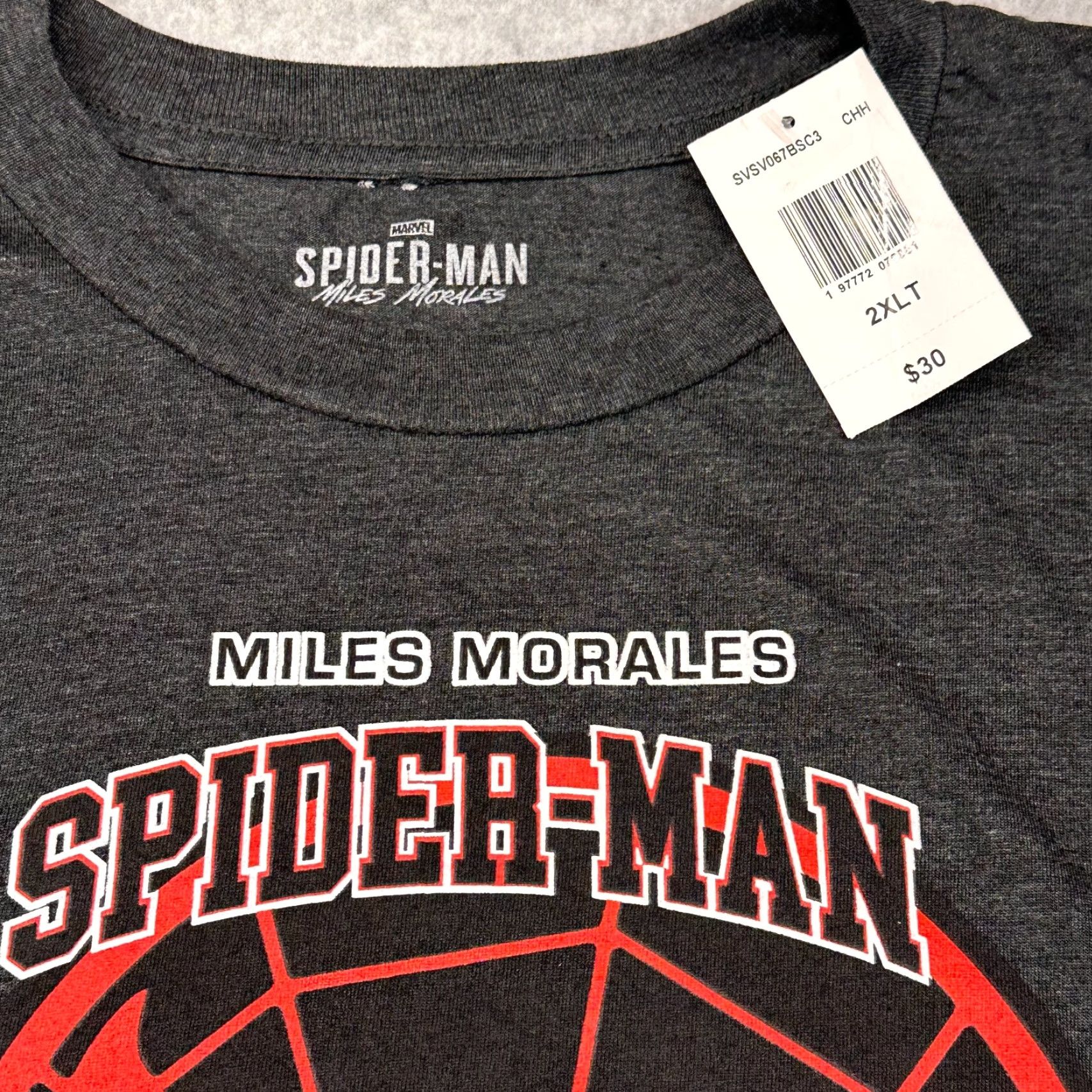 Vintage Spider-man Miles Morales Men's 2XLT Marvel Tall Man Graphic Tee Shirt NWT Size US XXL / EU 58 / 5 - 3 Thumbnail