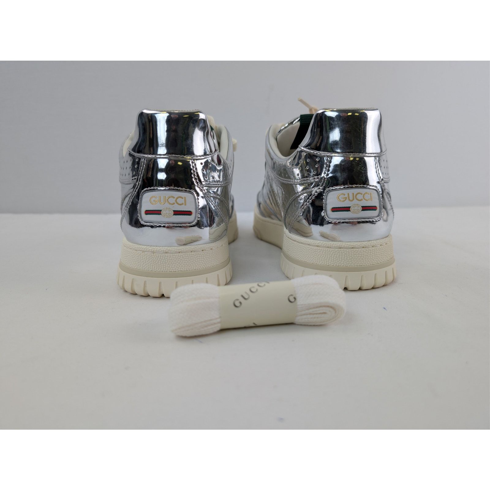 Gucci o1rshd1 Re-Web Sneaker in Glam Mirror / Glow Silver / Silver Size US 10 / EU 43 - 11 Thumbnail