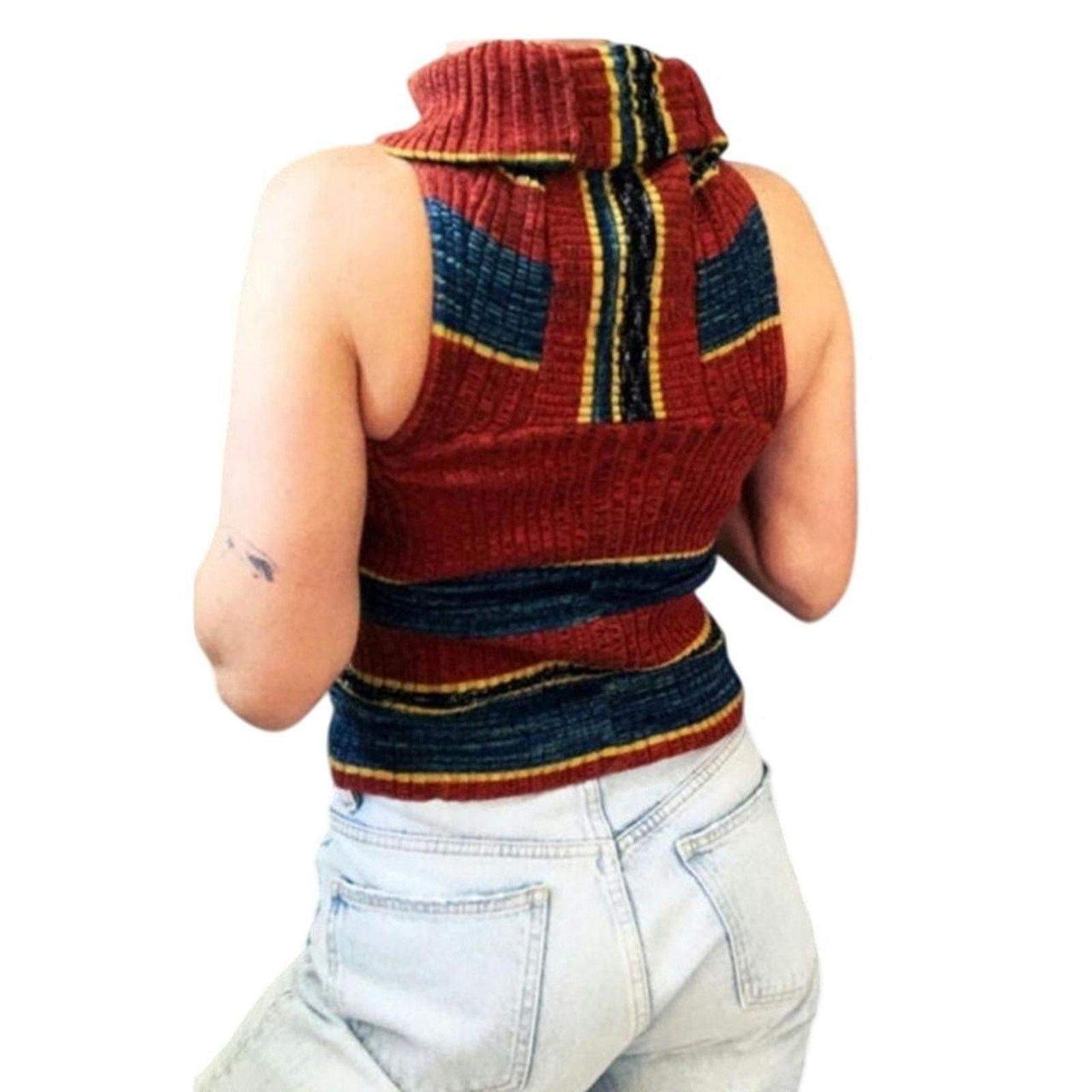 Anthropologie Anthropologie multicolor sleeveless knit sweater Size S / US 4 / IT 40 - 4 Thumbnail