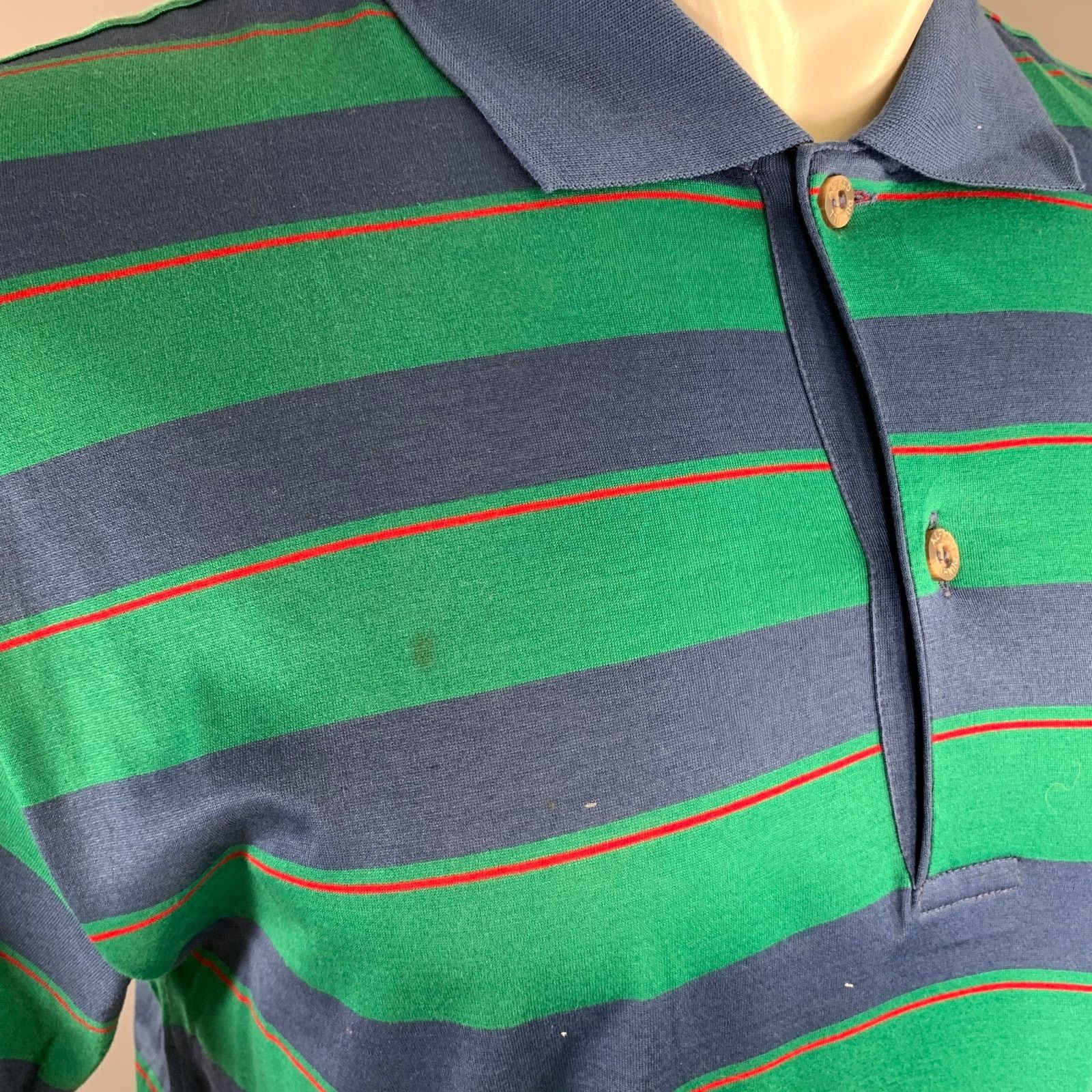 Other DUNHILL Size M Green Navy Red Stripe Cotton Polo Polo Size US M / EU 48-50 / 2 - 4 Thumbnail