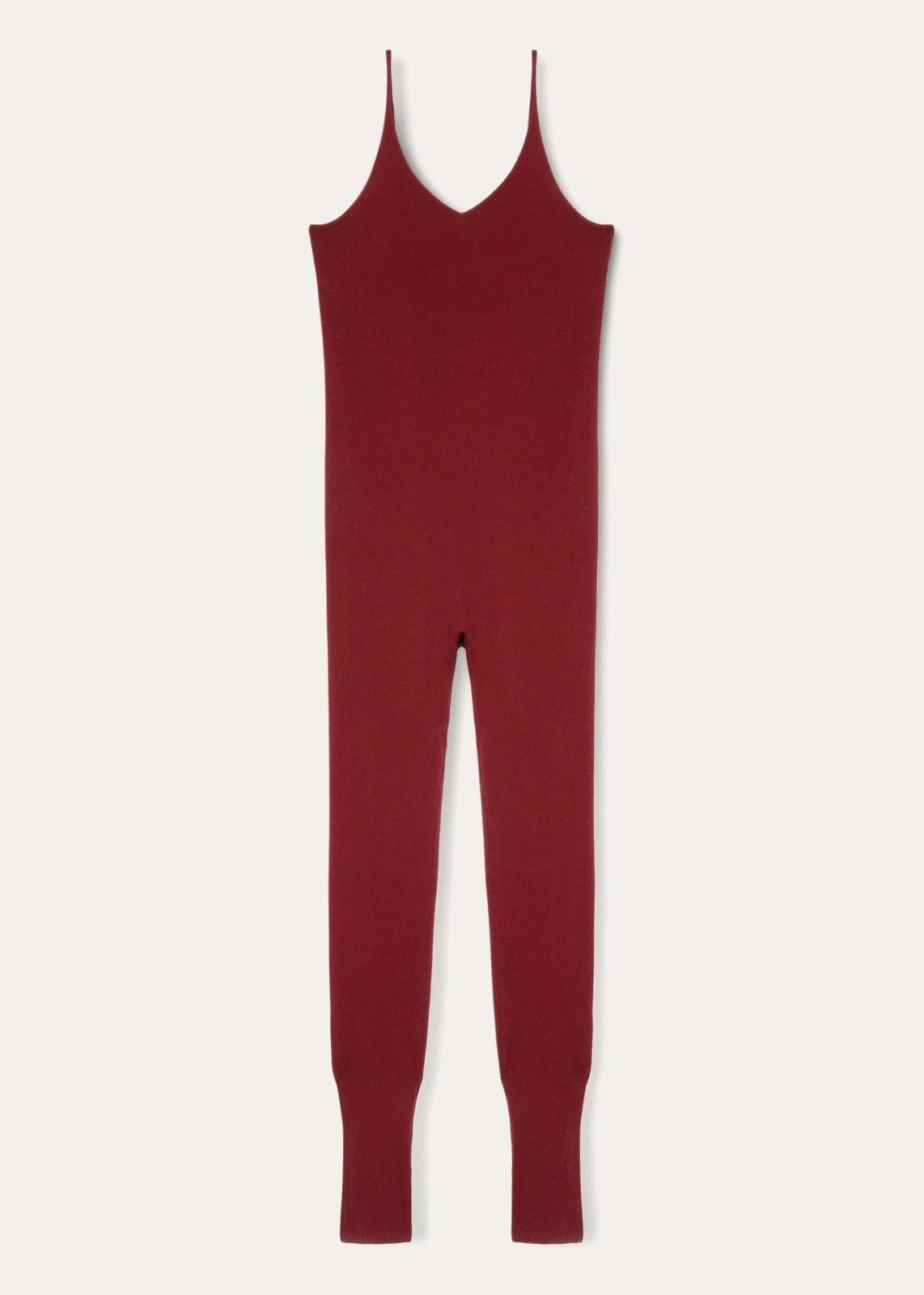 Loro Piana o1srvl11e1024 Cocooning Full Length Bodysuit in Burgundy Size 28" / US 6 / IT 42 - 1 Thumbnail