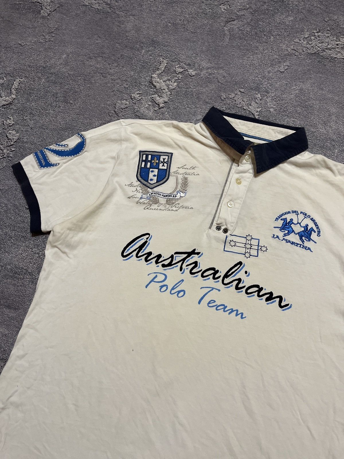 La Martina × Vintage Vintage La Martina Australian Polo Team Polo T-shirt Size US XXL / EU 58 / 5 - 3 Thumbnail