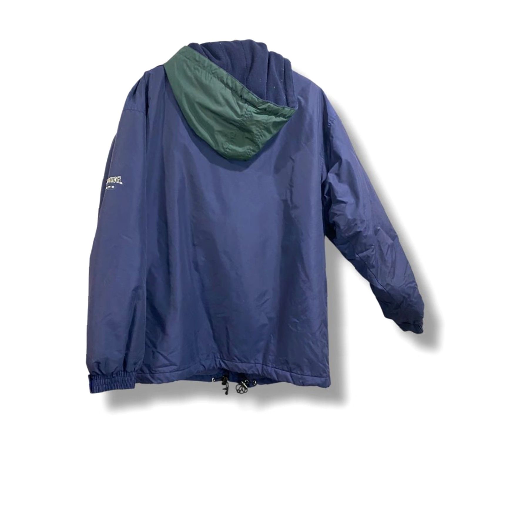 Spalding VINTAGE Spalding Athletic Coat Hoodie Full Zip Mens L Blue Green Nylon Windbreaker 100% Polyester Size US L / EU 52-54 / 3 - 5 Thumbnail