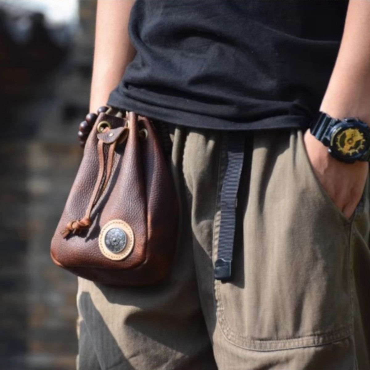 Designer × Japanese Brand × Vintage Stunning Vintage Hippie Leather Bag Streetwear Punk Rave Size ONE SIZE - 2 Thumbnail