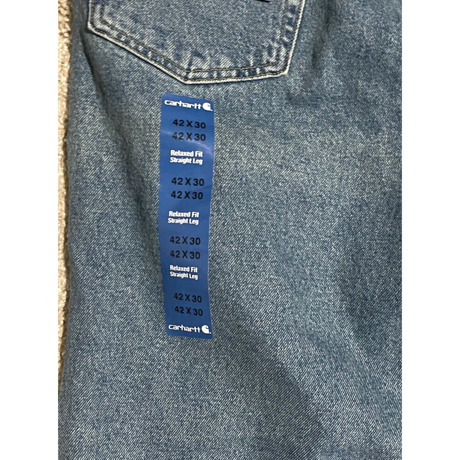 Carhartt CARHARTT Jeans NWT 41 x 29.5 B460 LVB Relaxed Fit Straight Leg Size US 41 - 3 Thumbnail