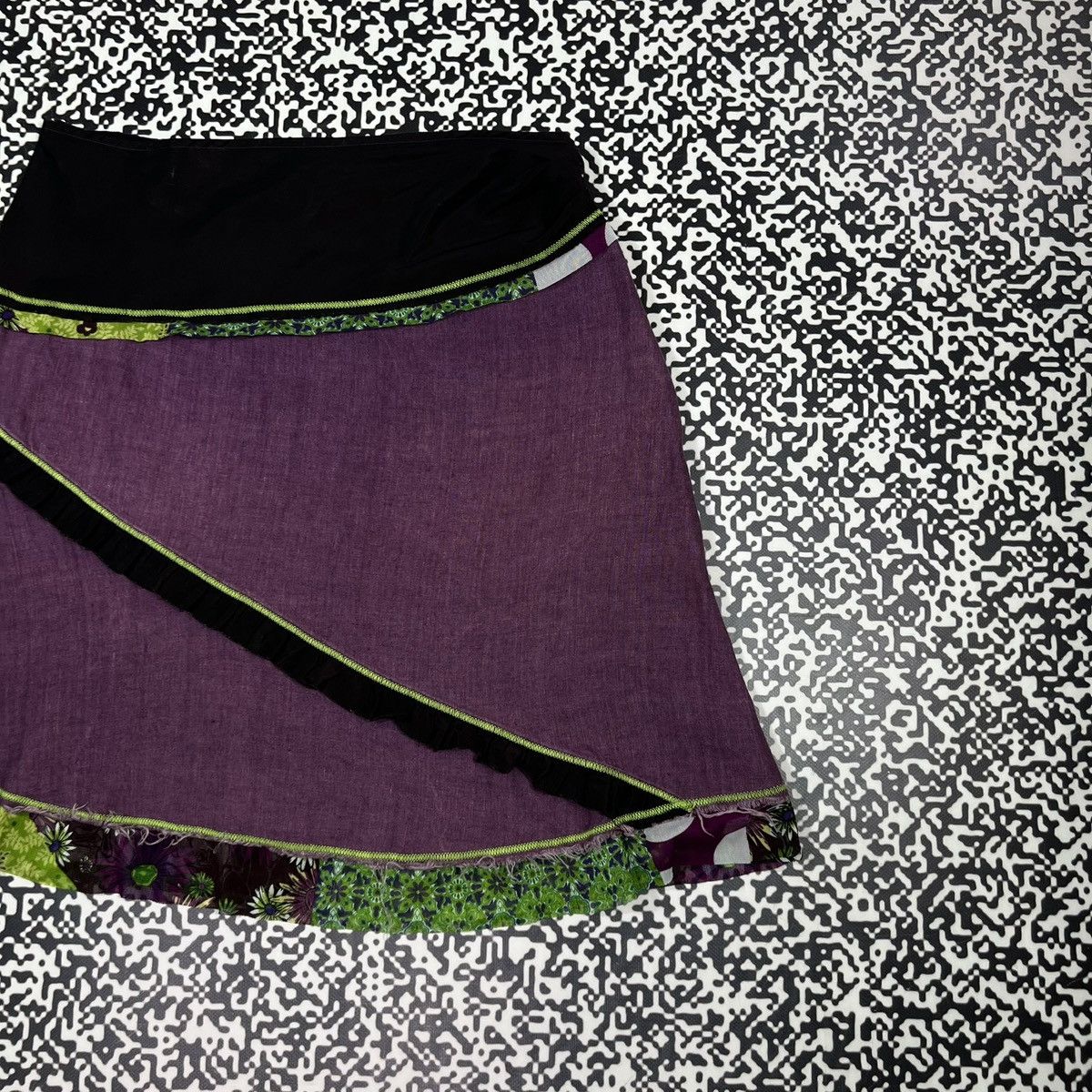 Vintage Vintage 90s Roberto Naldi Linen Retro Style Italy Midi Skirt Size 29" - 5 Thumbnail