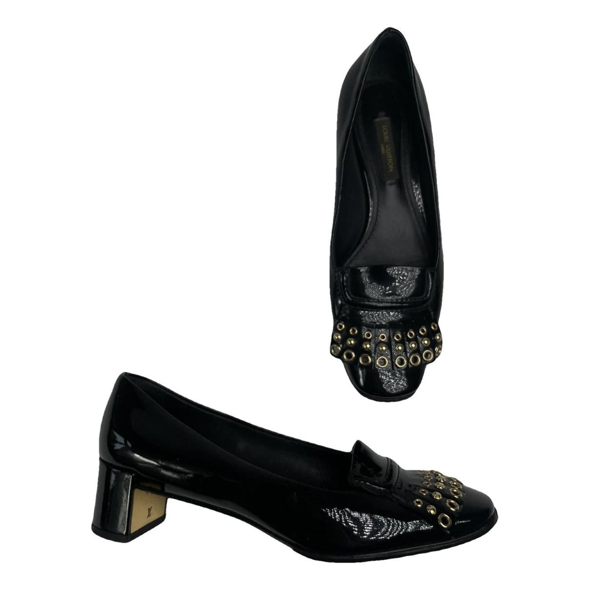 Louis Vuitton Upper Case Black Patent Leather Flat Size US 4.5 / IT 34.5 - 1 Thumbnail