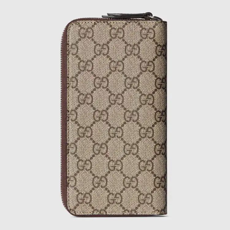 Gucci oc11z1225 Size: OS / Zip Around Wallet in Brown & Beige Size ONE SIZE - 4 Thumbnail
