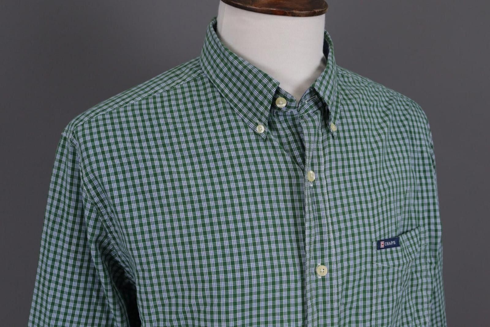 Chaps Men Chaps Easy Care Check Button Up Dress Shirt XL Size US XL / EU 56 / 4 - 7 Thumbnail