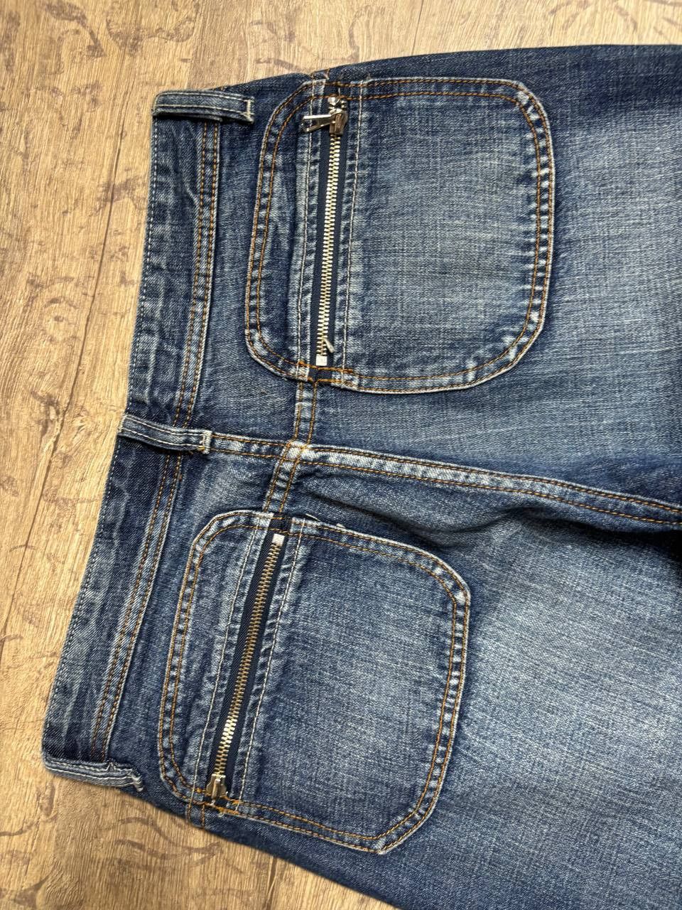 Japanese Brand VTG Bootcut Archive Zip Pockets japanese flared