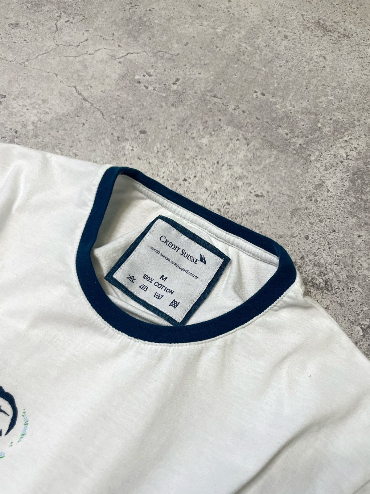 Nike RF Roger Federer Credit Suisse Tennis White T-shirt Men’s Size US M / EU 48-50 / 2 - 6 Thumbnail