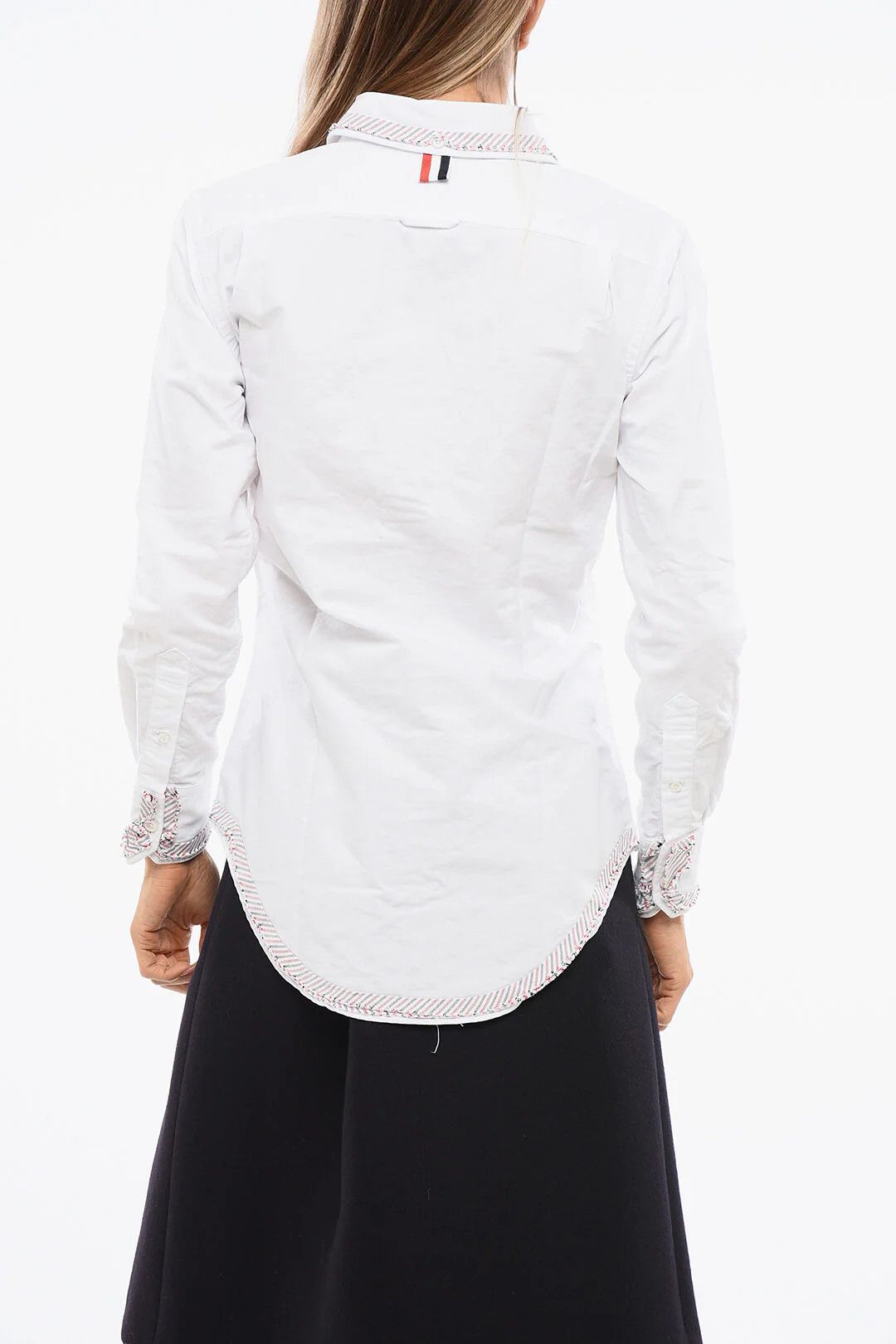 Thom Browne og1mm0426 Cotton Oxford Shirt in White Size S / US 4 / IT 40 - 2 Thumbnail