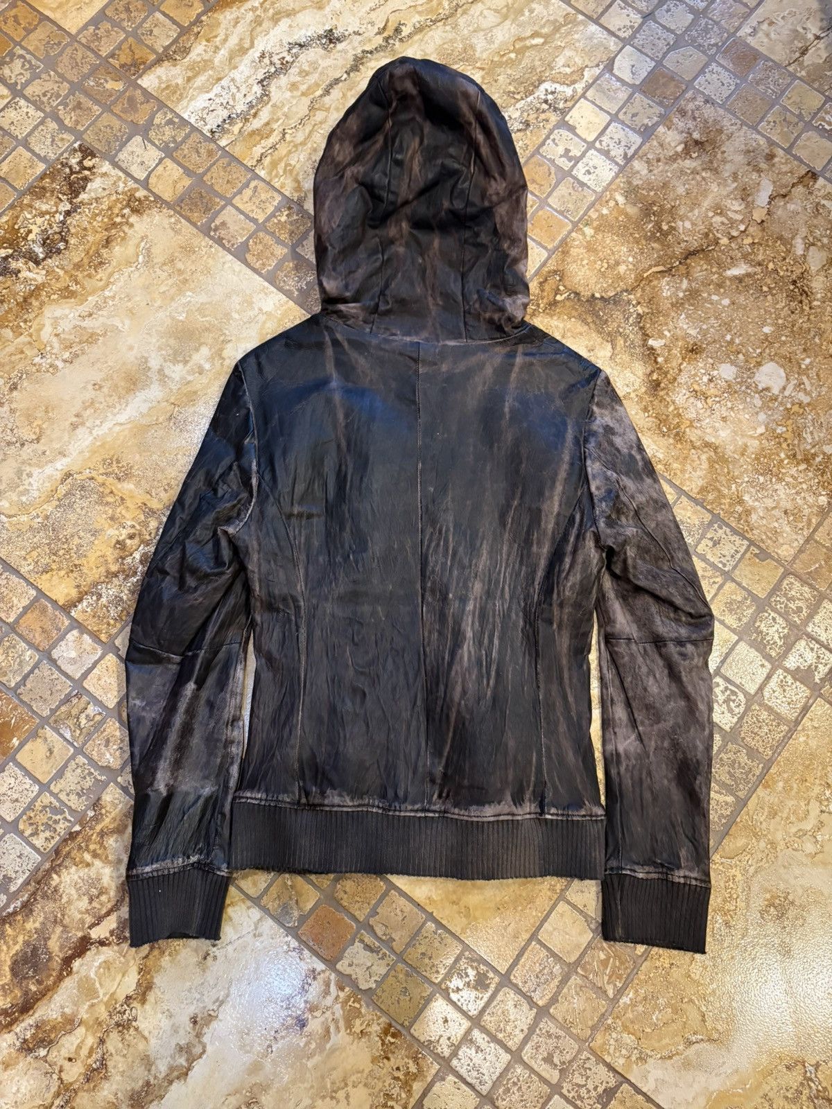 Shellac Vintage Patina Shellac Pocket Leather Hoodie Size US S / EU 44-46 / 1 - 2 Thumbnail