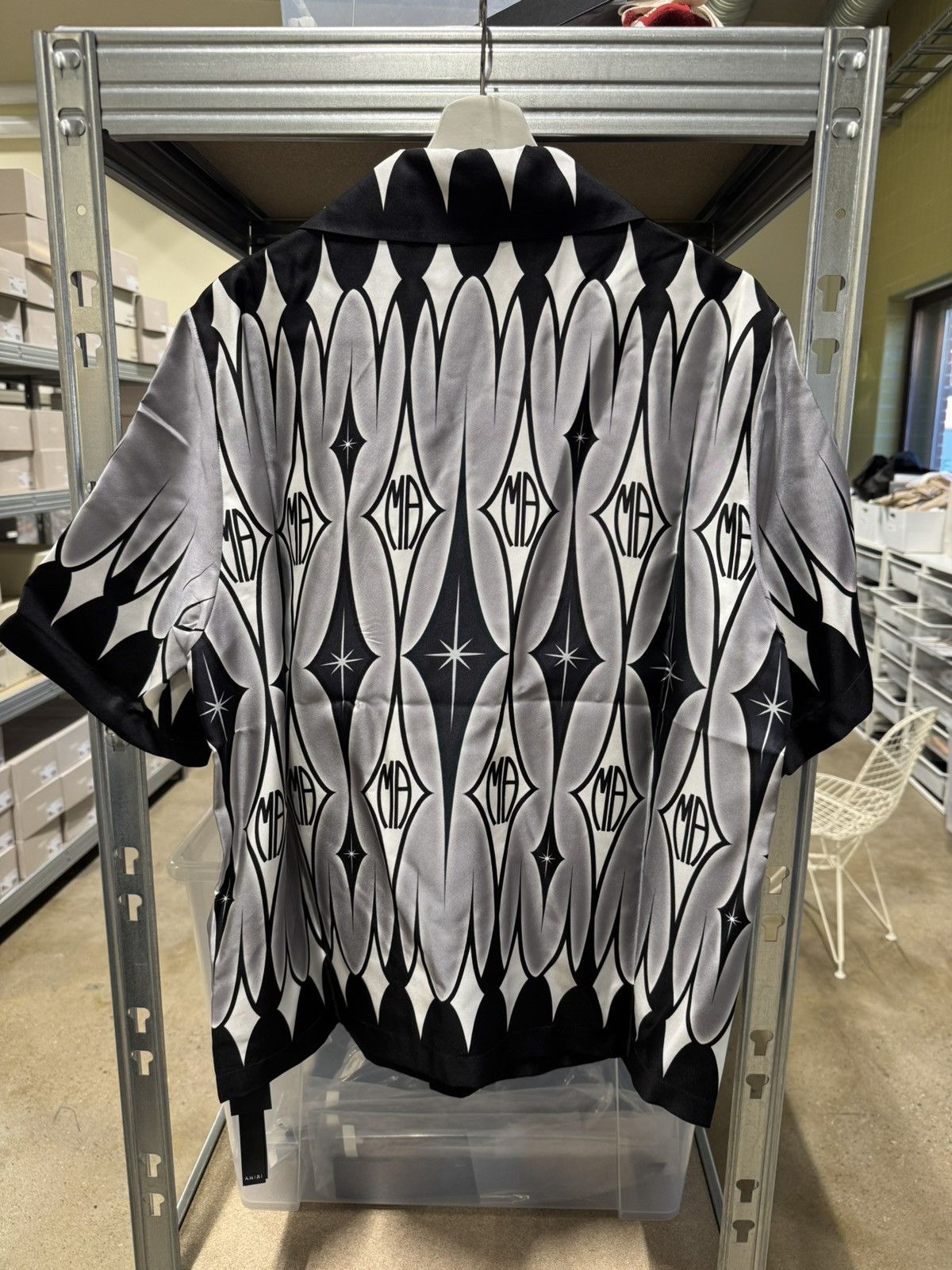 Amiri Amiri Argyle Bowling Silk Shirt NEW 1100$ Size US XL / EU 56 / 4 - 2 Thumbnail