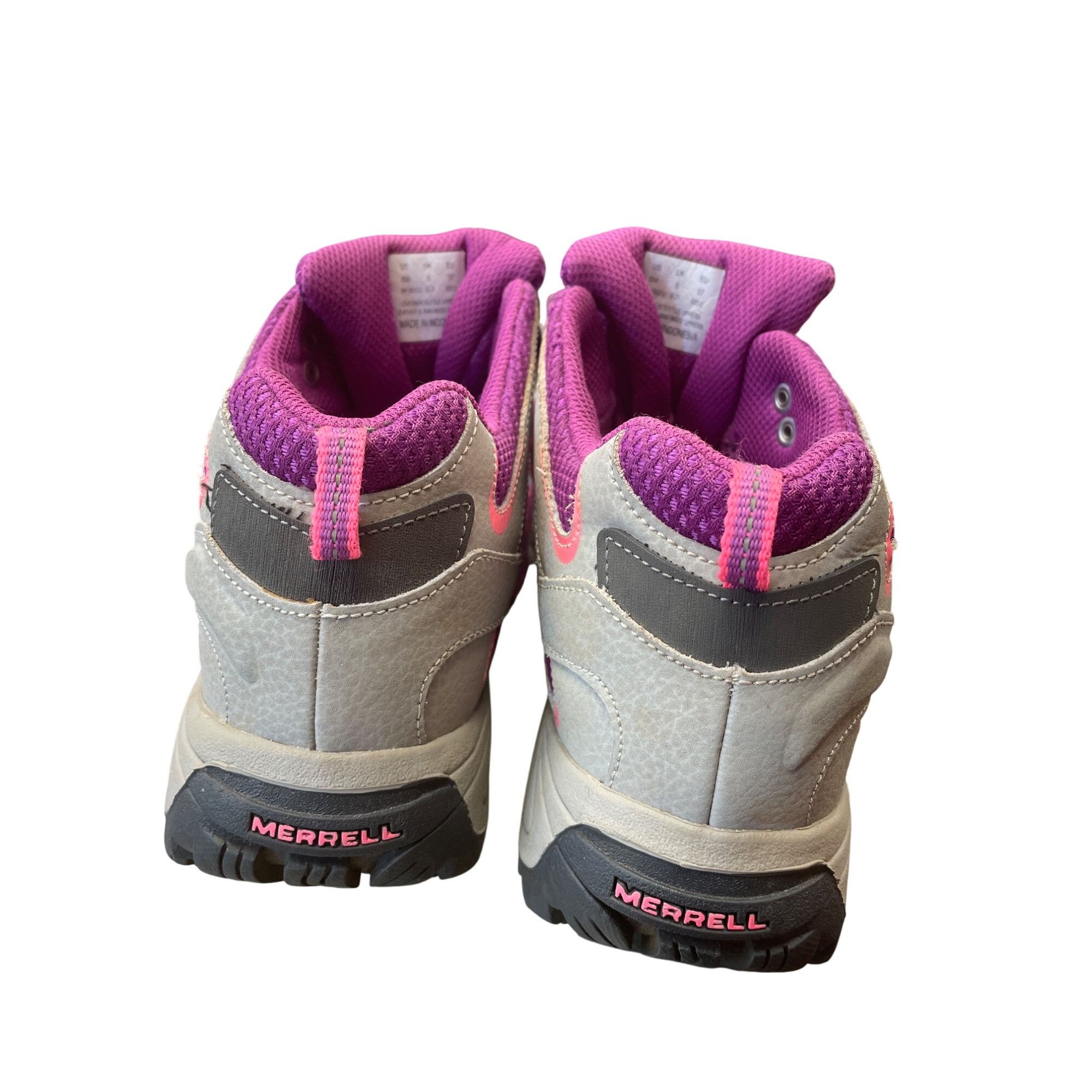 Merrell Merrell Womens gray pink leather waterproof Hiking Shoes Sne Size US 6 / IT 36 - 11 Thumbnail