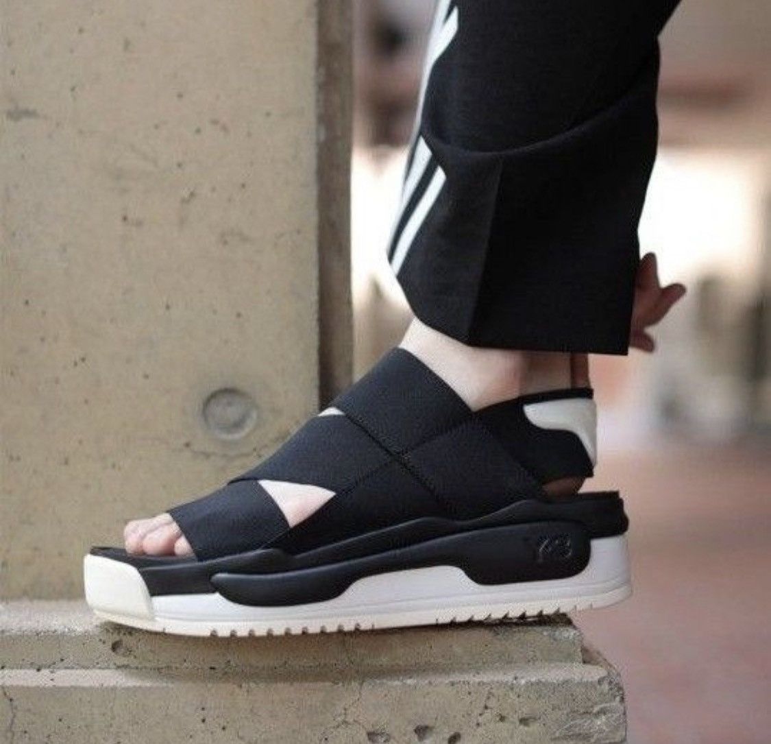 Yohji Yamamoto Adidas Y-3 Yohji Yamamoto HOKORI Sandal Elastic Strap Size US 12.5 / EU 45-46 - 3 Thumbnail