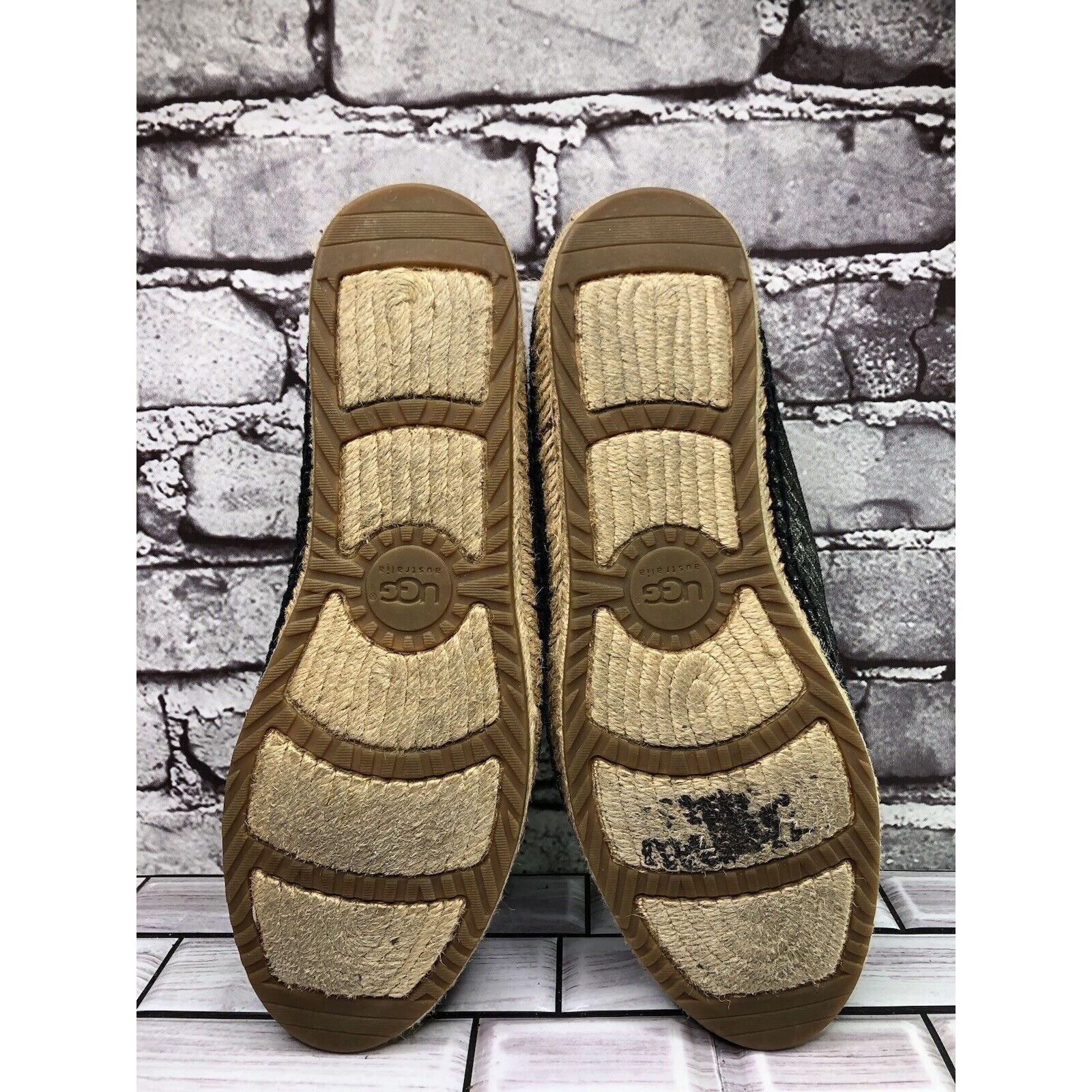 Ugg UGG Australia Sandrinne Black Metallic Basket Espadrilles Sh Size US 9 / IT 39 - 6 Thumbnail