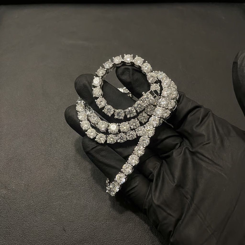 VVS1 Silver Tennis Necklace
