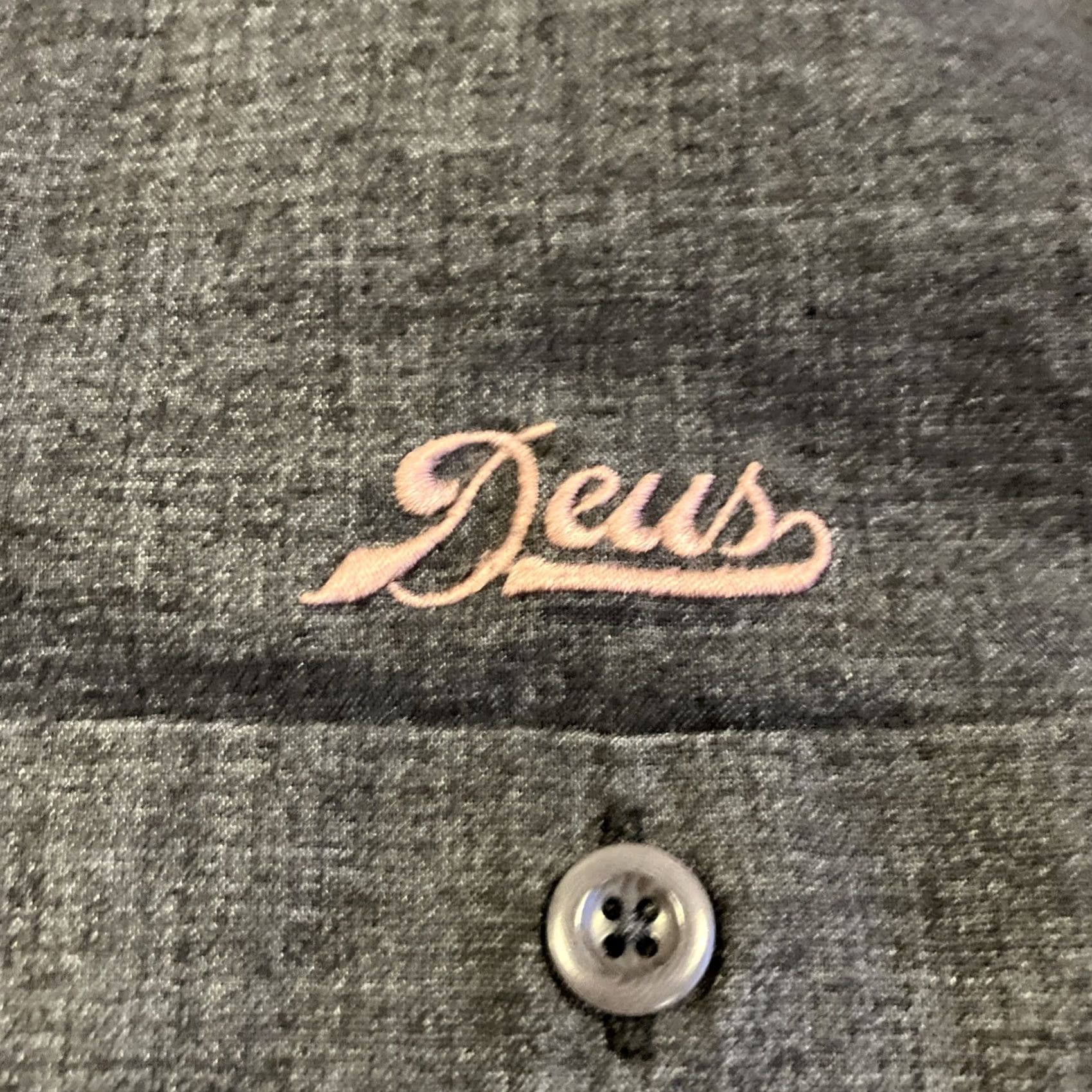 Deus Ex Machina Deus ex Machina Shirt Button-Up Short Sleeve Casual Collar Spread Floral Gray Cotton Medium Men Regular S Size US S / EU 44-46 / 1 - 2 Thumbnail