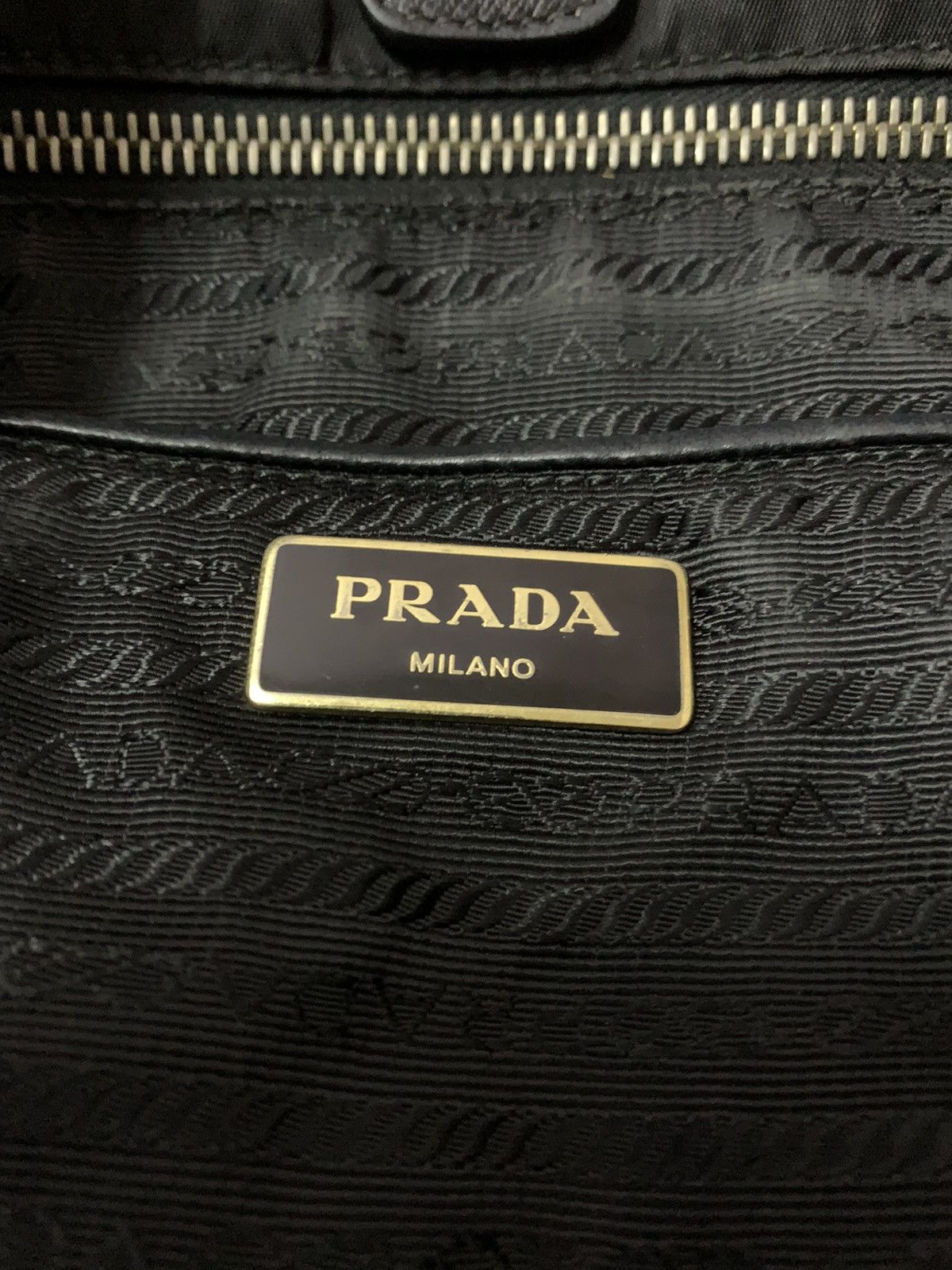 Prada Prada Milano Nylon Leather Tote Bag Size ONE SIZE - 8 Thumbnail