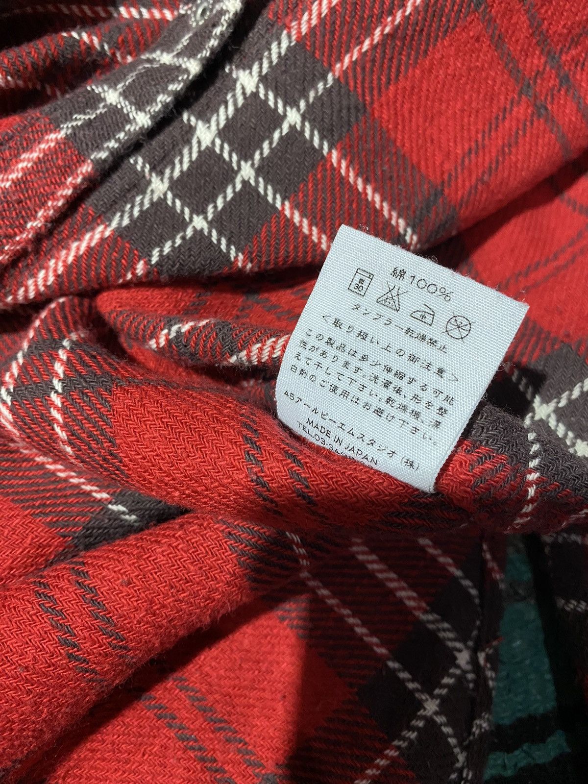 45rpm 45rpm 🇯🇵 Turquoise Snap Button Flannel Cotton Shirt Size US L / EU 52-54 / 3 - 10 Thumbnail