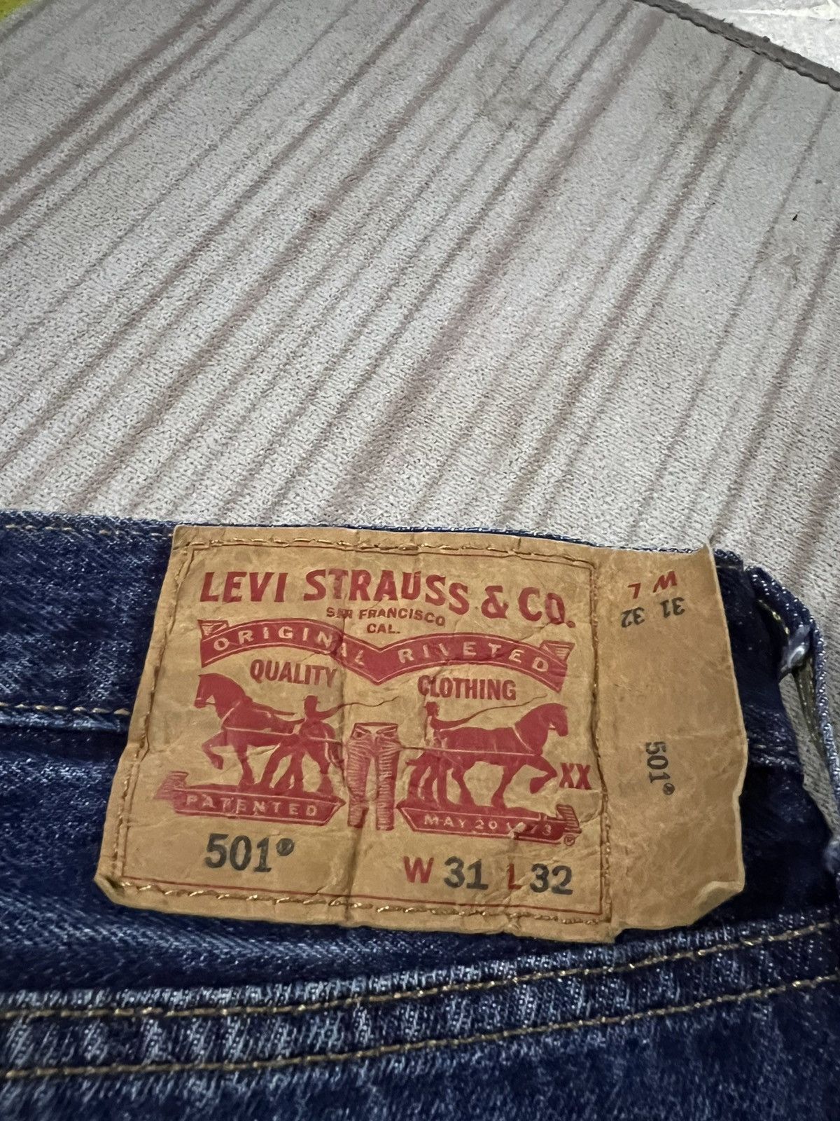 Levi's 💥Rare Vintage Levis 501 Distress Jean Size US 31 - 21 Thumbnail